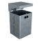 Square litter bin with cover | hot dipped galvanized | without standingpost